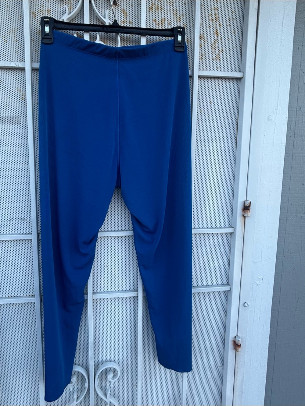 Yitty XL Blue Sheer Mesh Leggings High Rise Stretch 26” Inseam elastic waistband